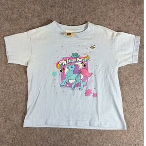 My Little Pony Shirt Youth Girls Blue Graphic Winterland Cartoon Tee Medium